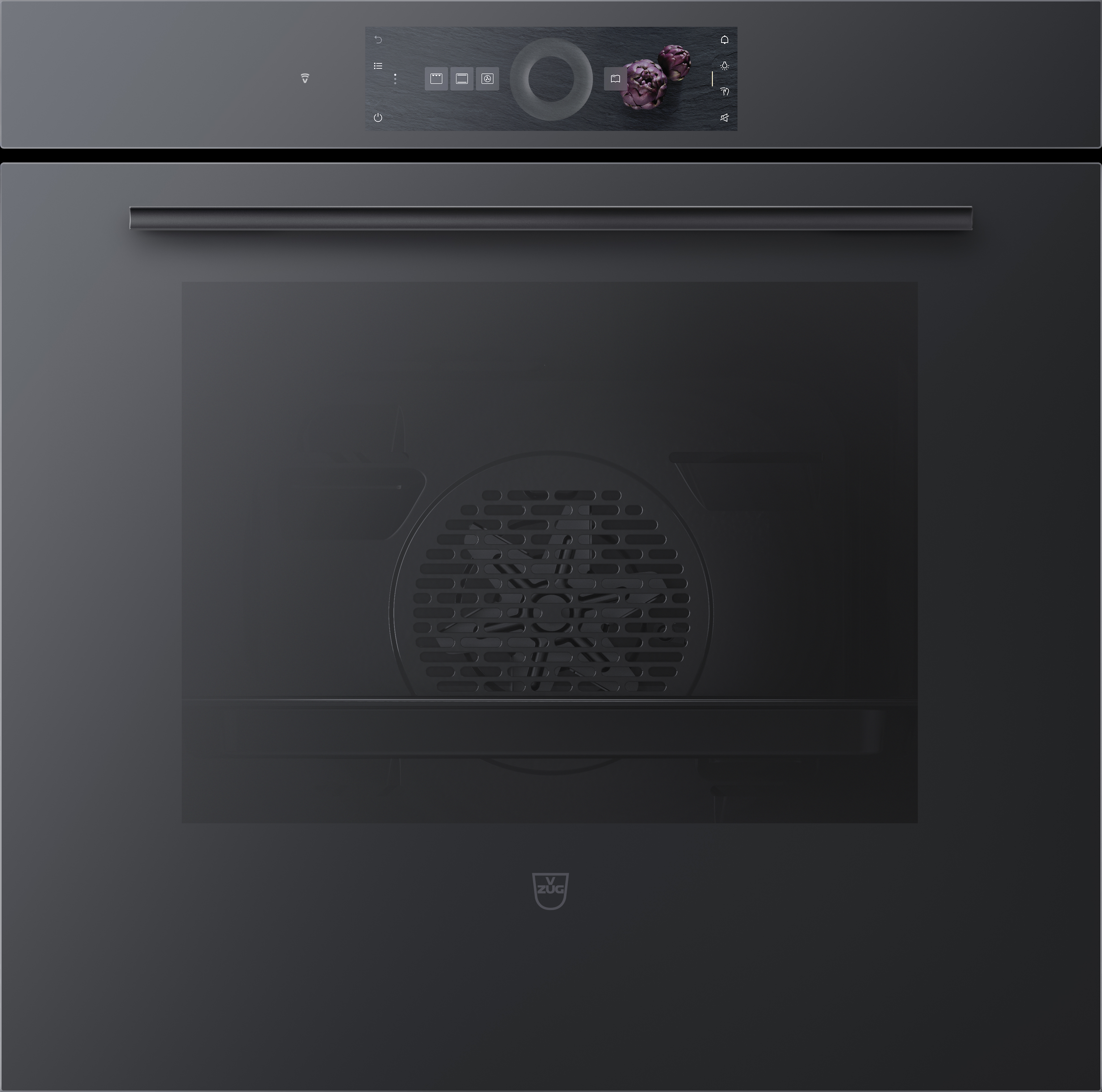 V-ZUG 2104300014 Combair V2000 60 Einbau-Backofen Spiegelglas Schwarz