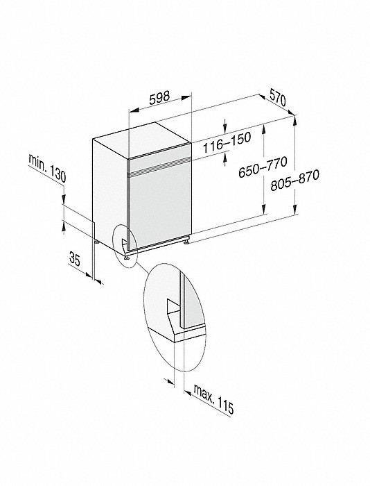 Miele G 7200 SCi Teilintegrierter Geschirrspüler Edelstahl