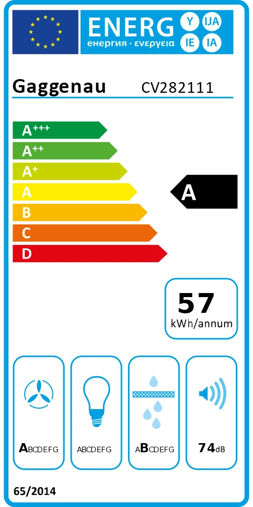 Energy Class A - Full EU energy label