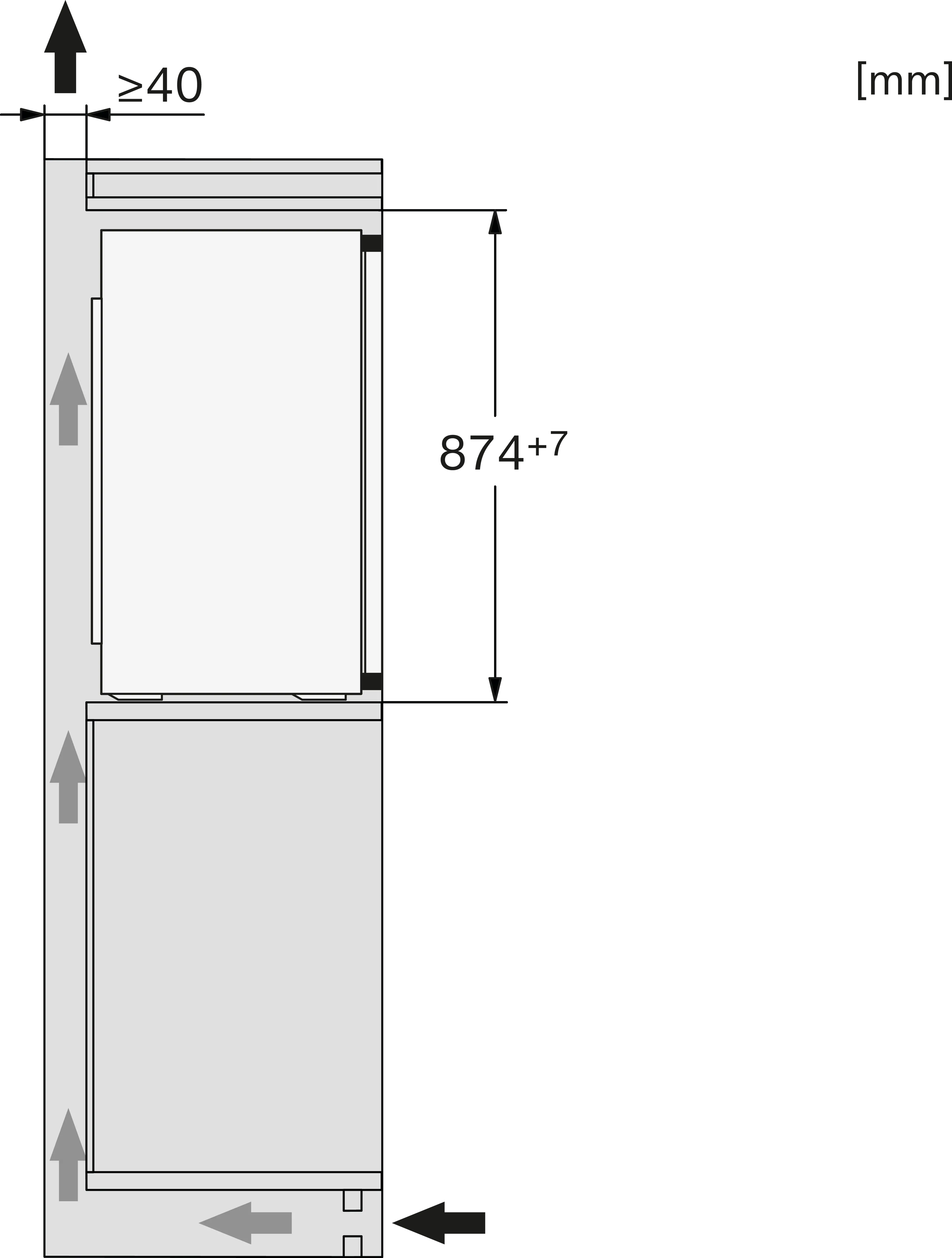 Miele K 7118 D Einbau-Kühl-Gefrierkombination