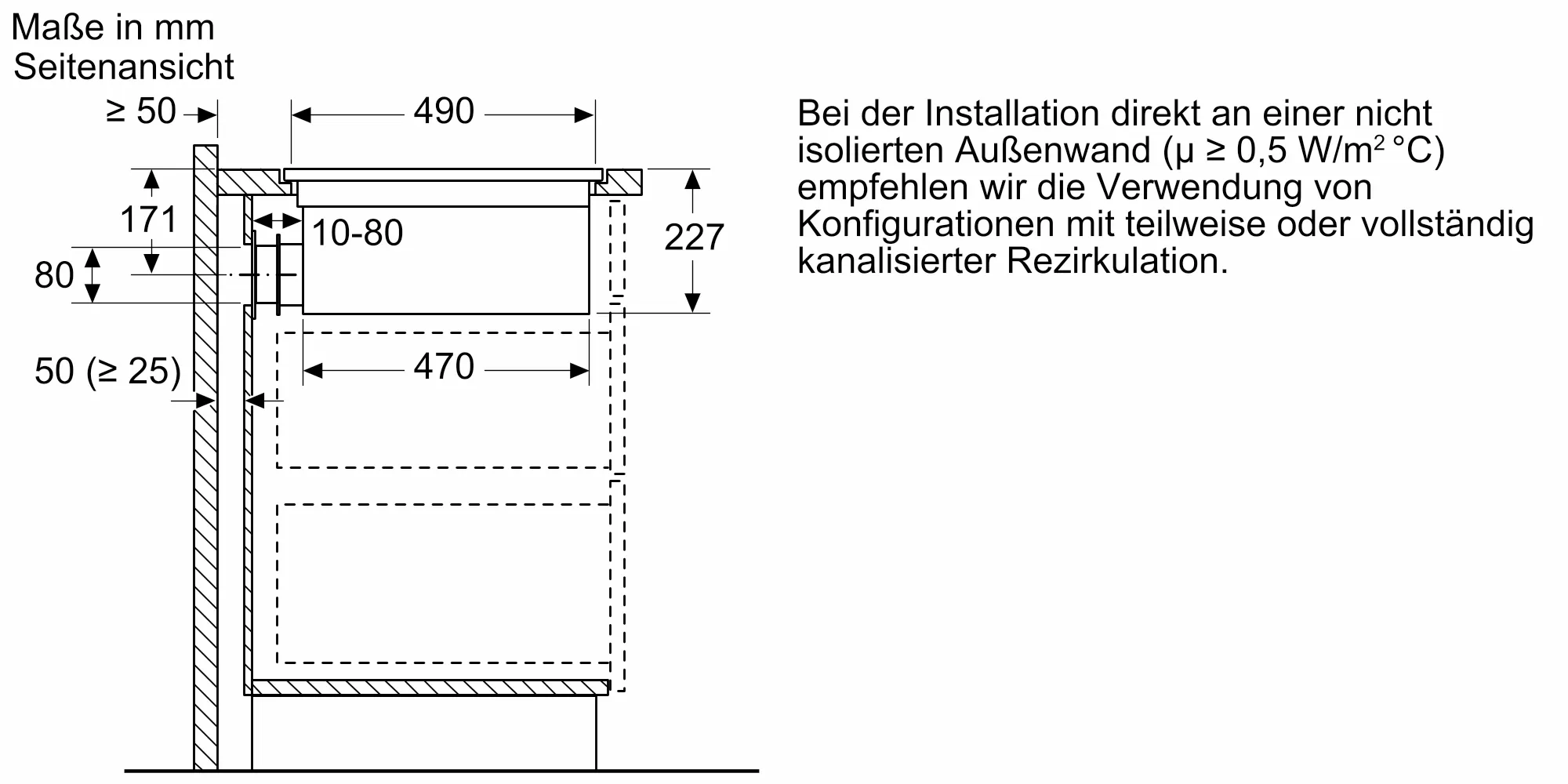 Siemens EX807NX68E Muldenlüftung