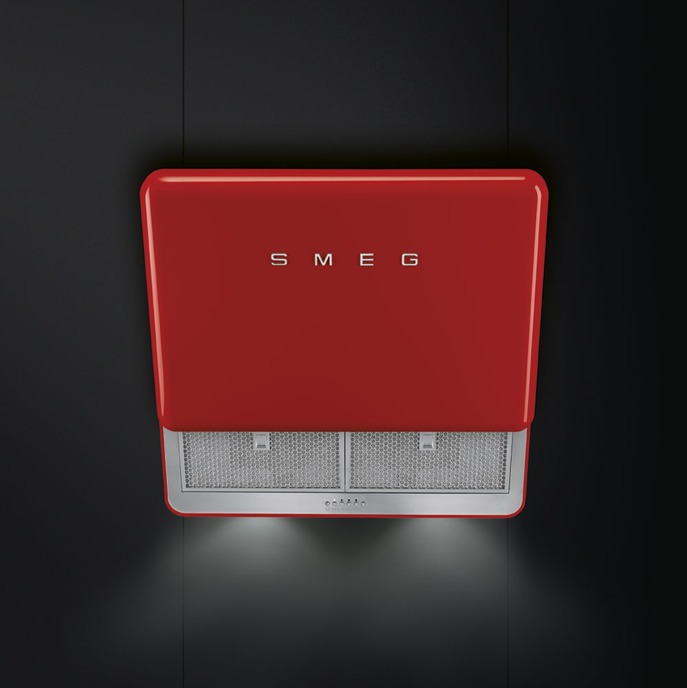 Smeg KFAB75RD Wand-Dunstabzugshaube Rot