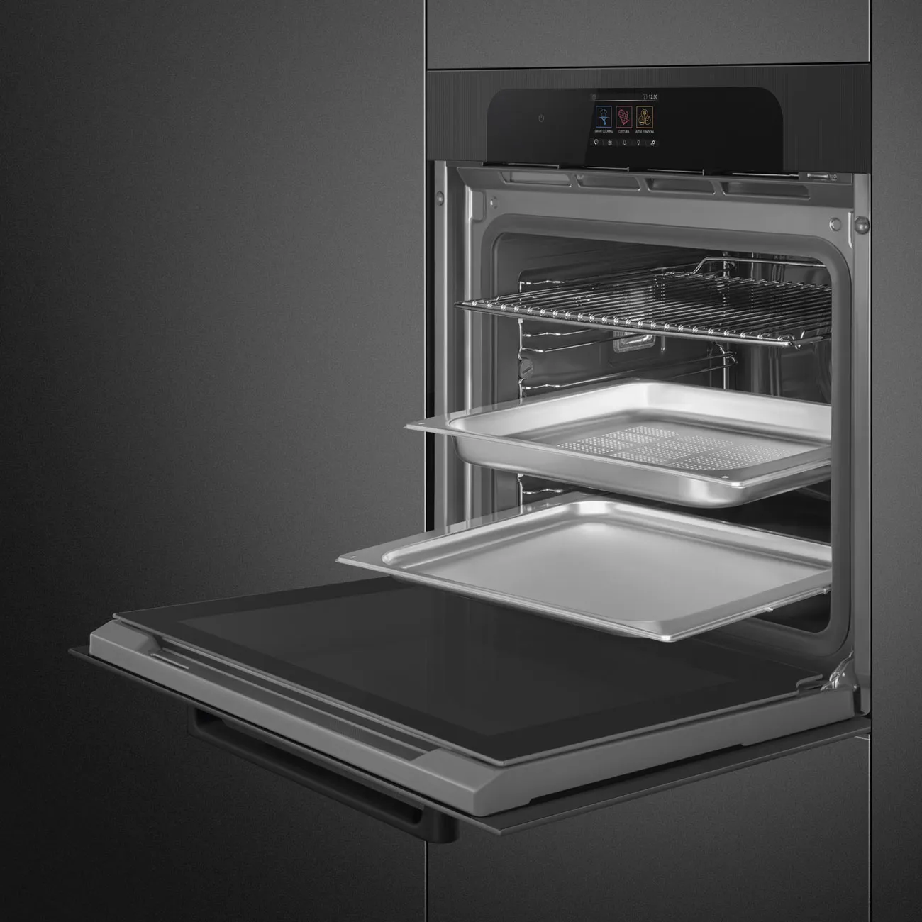 Smeg SO6204S4PB Einbau Backofen mit Dampfunterstützung Schwarz