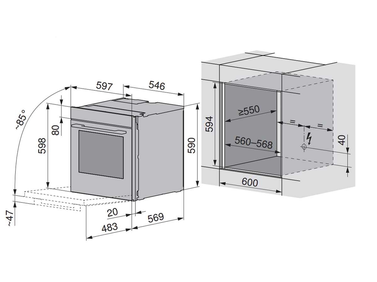 V-ZUG 2107300007 Combair V6000 60P Einbau-Backofen Spiegelglas Schwarz