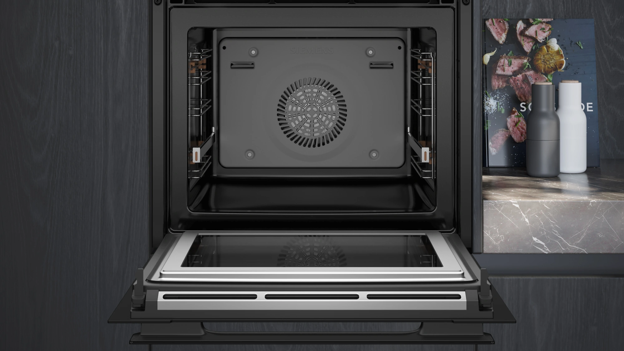 Siemens HM936GCB1 Einbau-Backofen mit Mikrowellenfunktion Schwarz