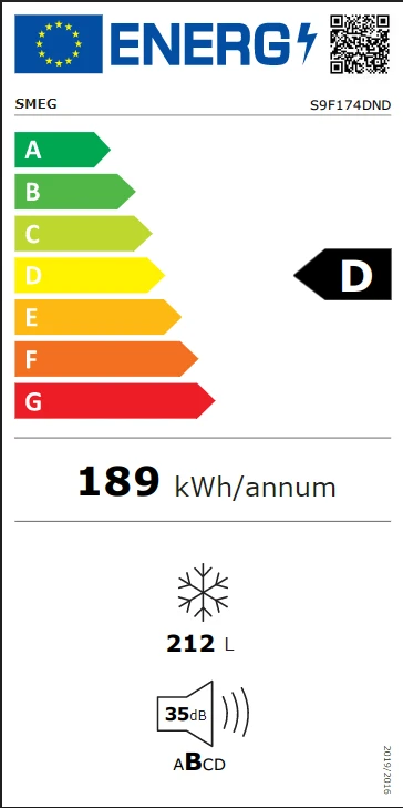 Energy Class D - Full EU energy label