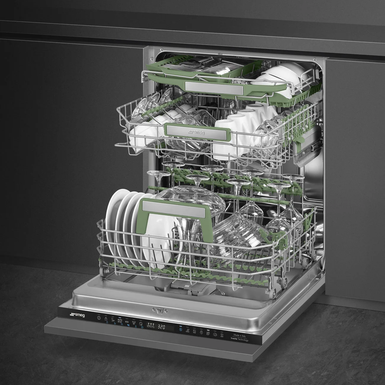 Smeg STL324AQLLDE Vollintegrierter Geschirrspüler