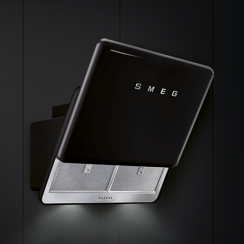 Smeg KFAB75BL Wand-Dunstabzugshaube Schwarz