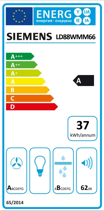 Energieklasse A - Vollständiges EU-Energielabel