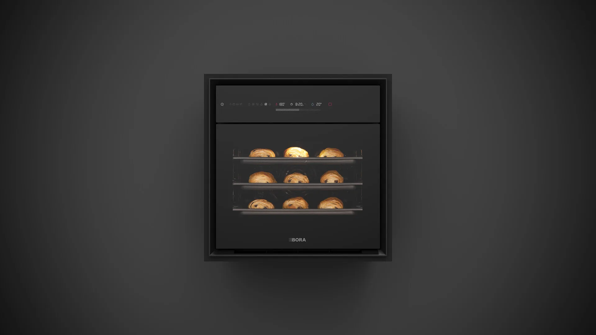 Bora OVENS Einbau-Dampfbackofen Schwarz
