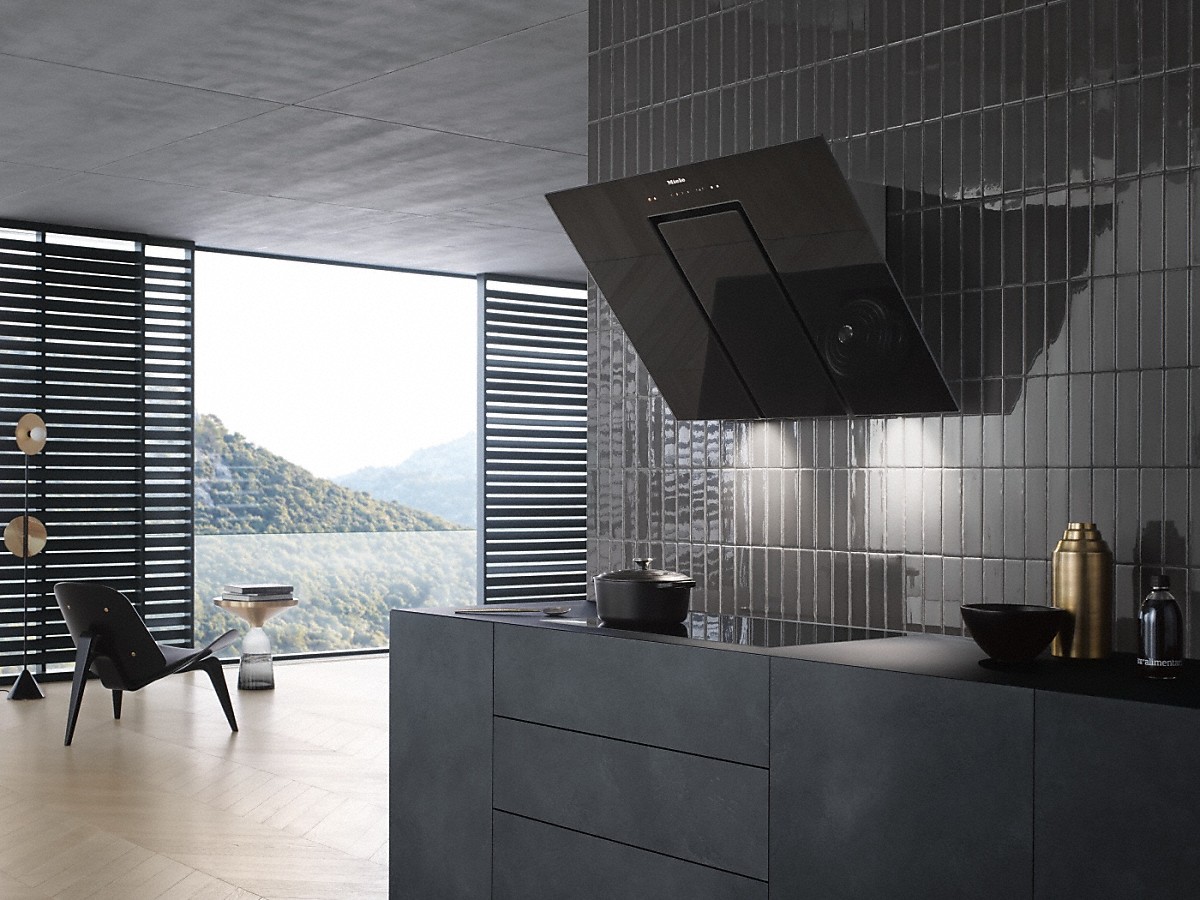 [Zweite Wahl] Miele DA 6498 W Wand-Dunstabzugshaube Obsidianschwarz 