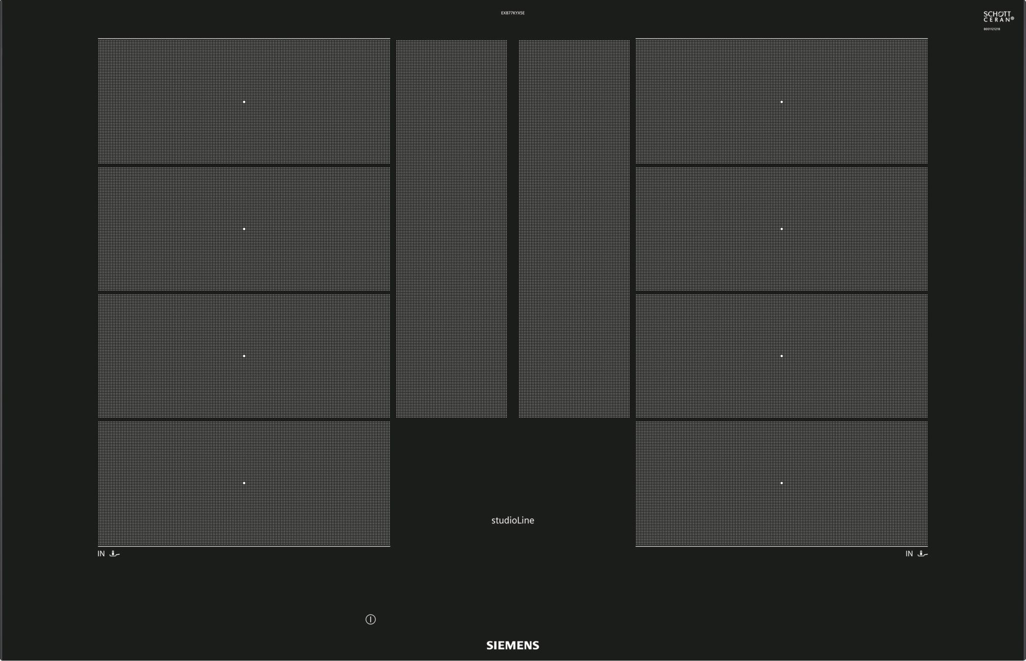 Siemens EX877KYX5E Einbau-Induktionskochfeld Schwarz