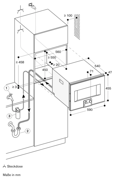 Gaggenau BS471112 Einbau Backofen mit Dampfunterstützung Edelstahl