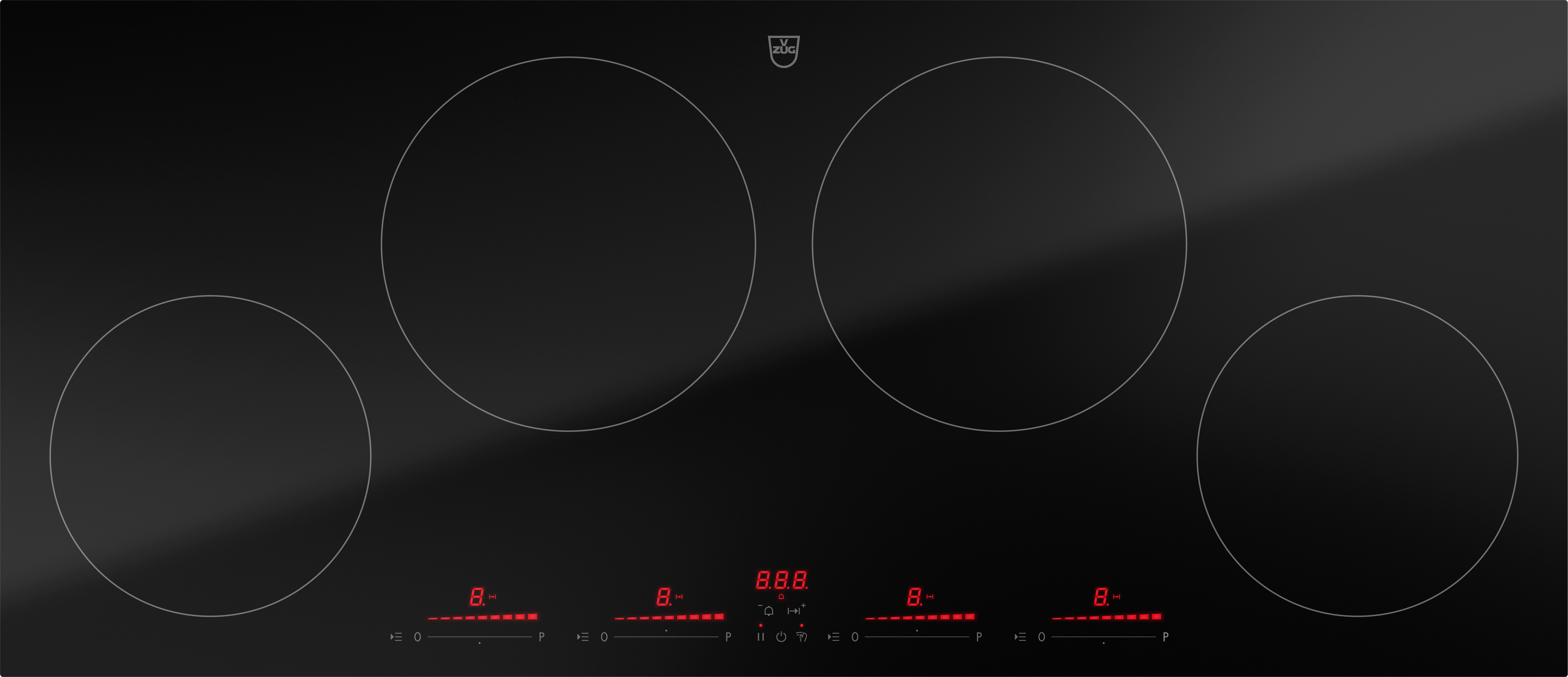 V-ZUG 3114200001 CookTop V4000 I904 Herdunabhängiges Induktionskochfeld Schwarz