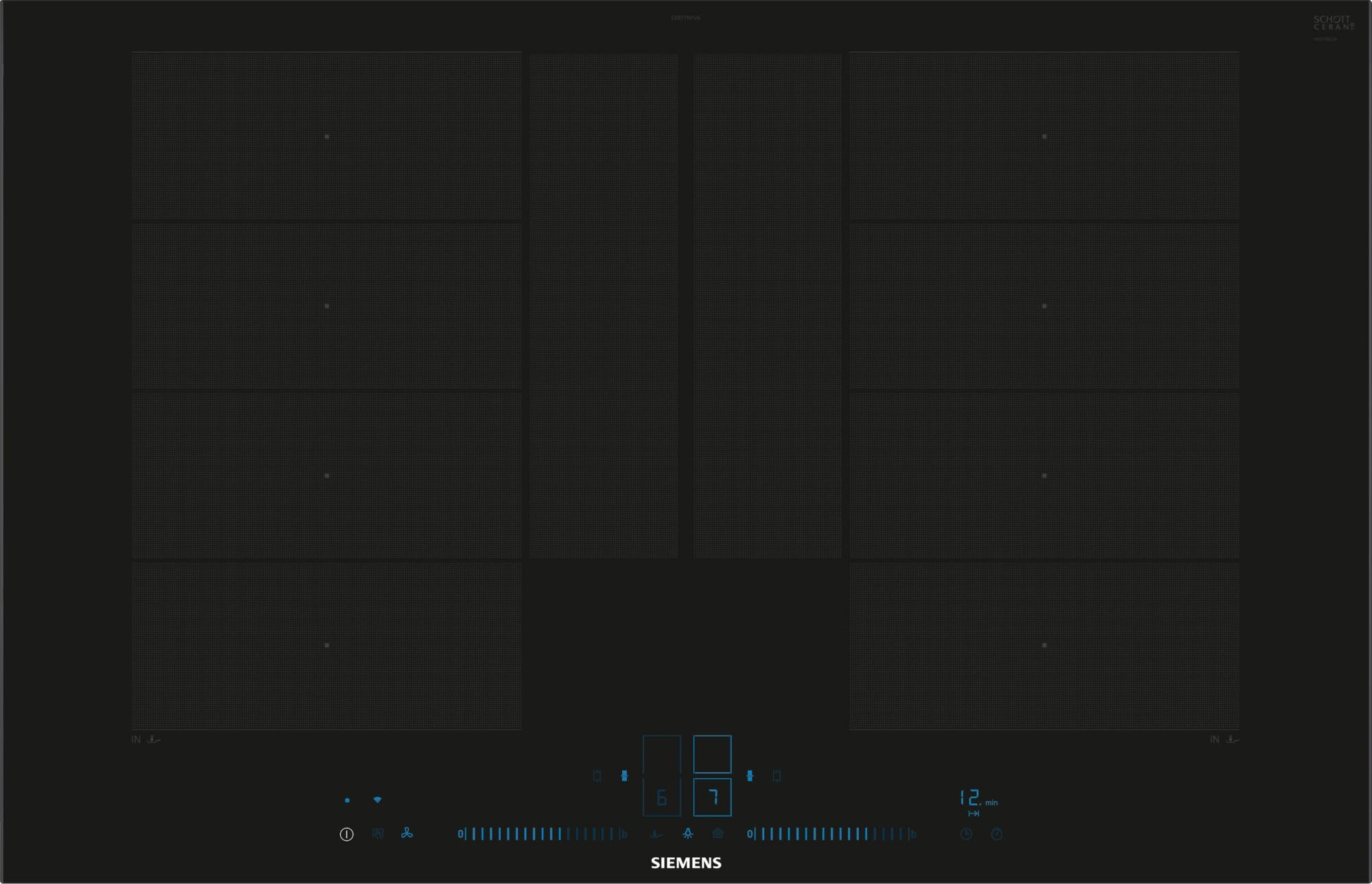 Siemens studioLine EX877NYV6E Einbau-Induktionskochfeld Schwarz Siemens studioLine EX877NYV6E Einbau-Induktionskochfeld Schwarz