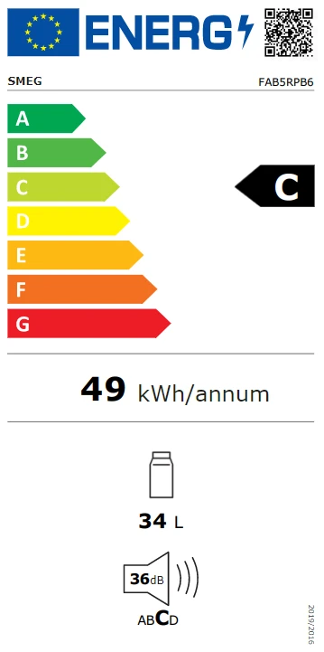 Energy Class C - Full EU energy label