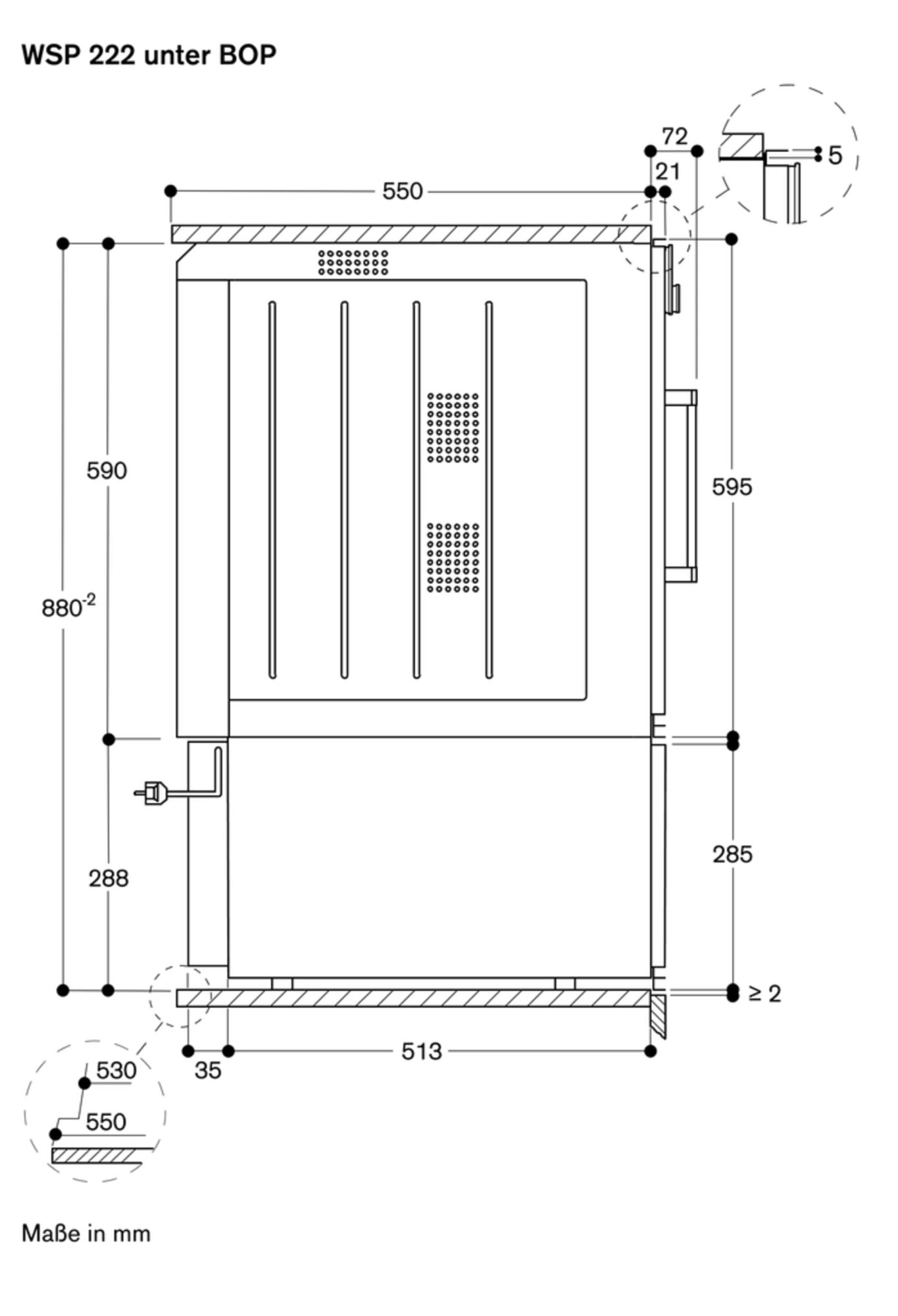 Gaggenau WSP222100 Einbau-Wärmeschublade Anthrazit