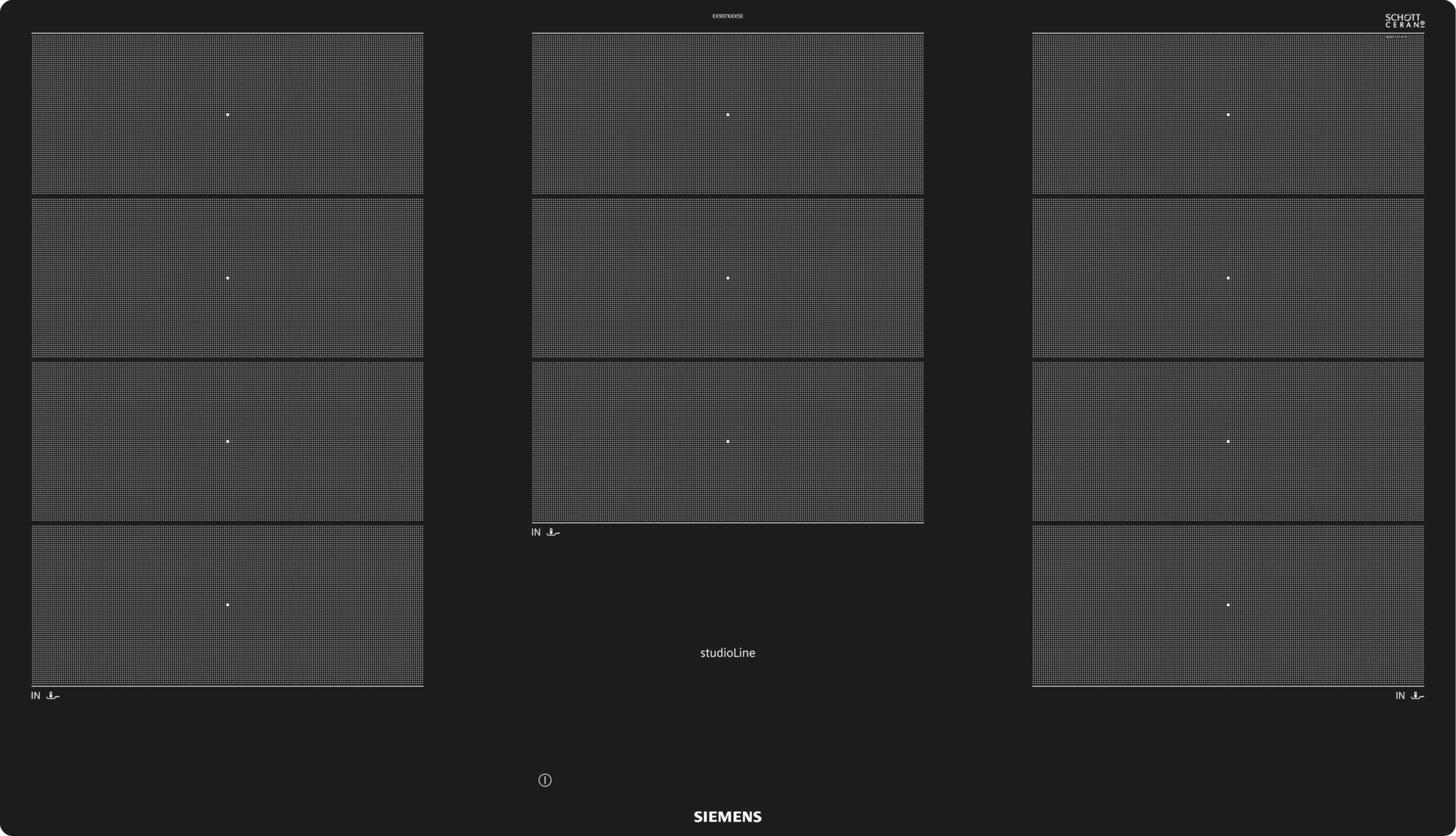 Siemens EX907KXX5E Einbau-Induktionskochfeld Schwarz