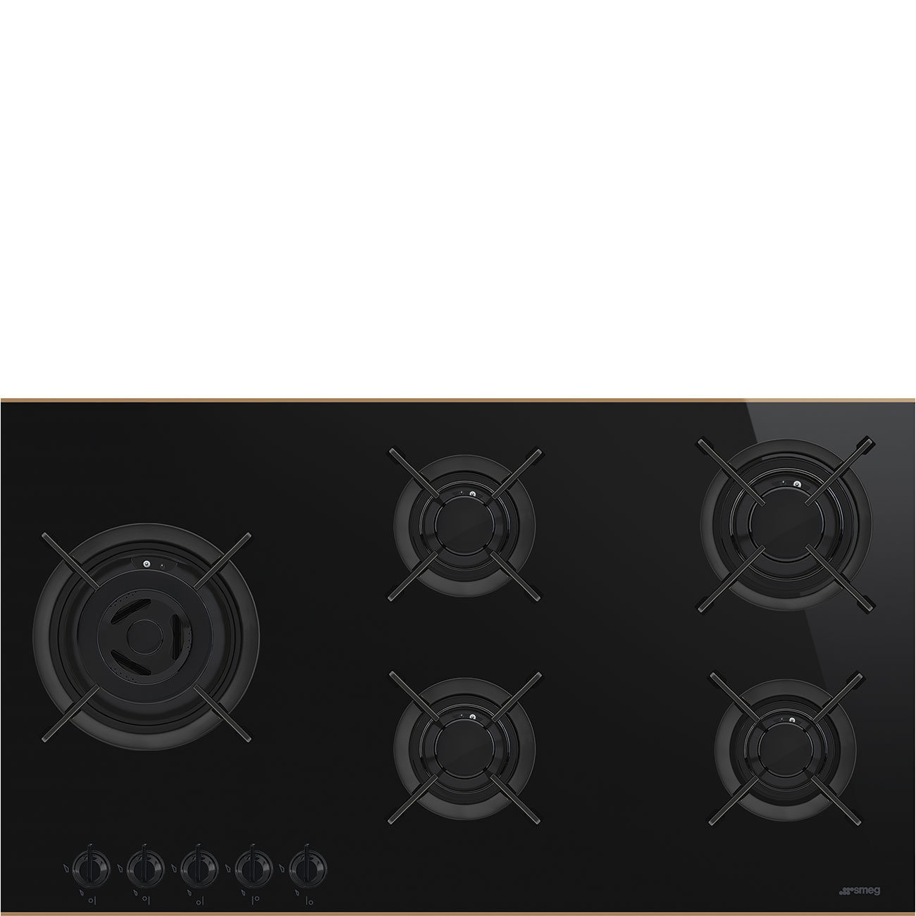 Smeg PV695LCNRDE Gaskochfeld Schwarz