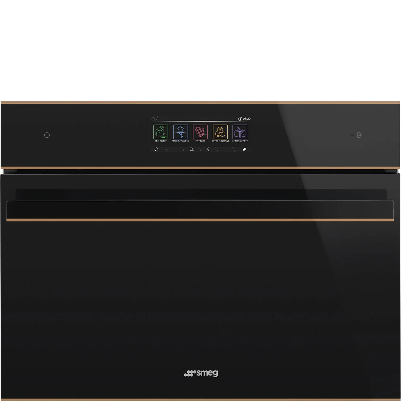 Smeg SO4606WAPNR Einbau-Backofen mit Mikrowellen- und Dampffunktion Schwarz