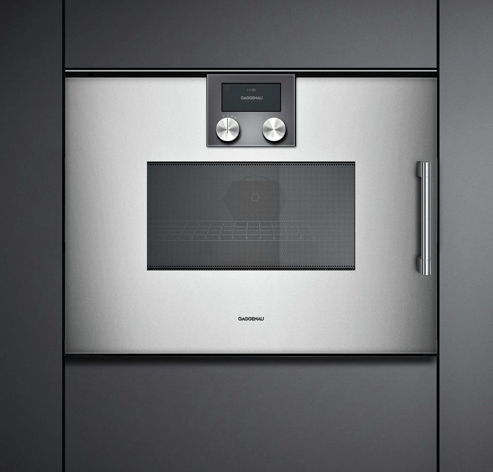Gaggenau BMP251110 Einbau-Backofen mit Mikrowellenfunktion Metallic