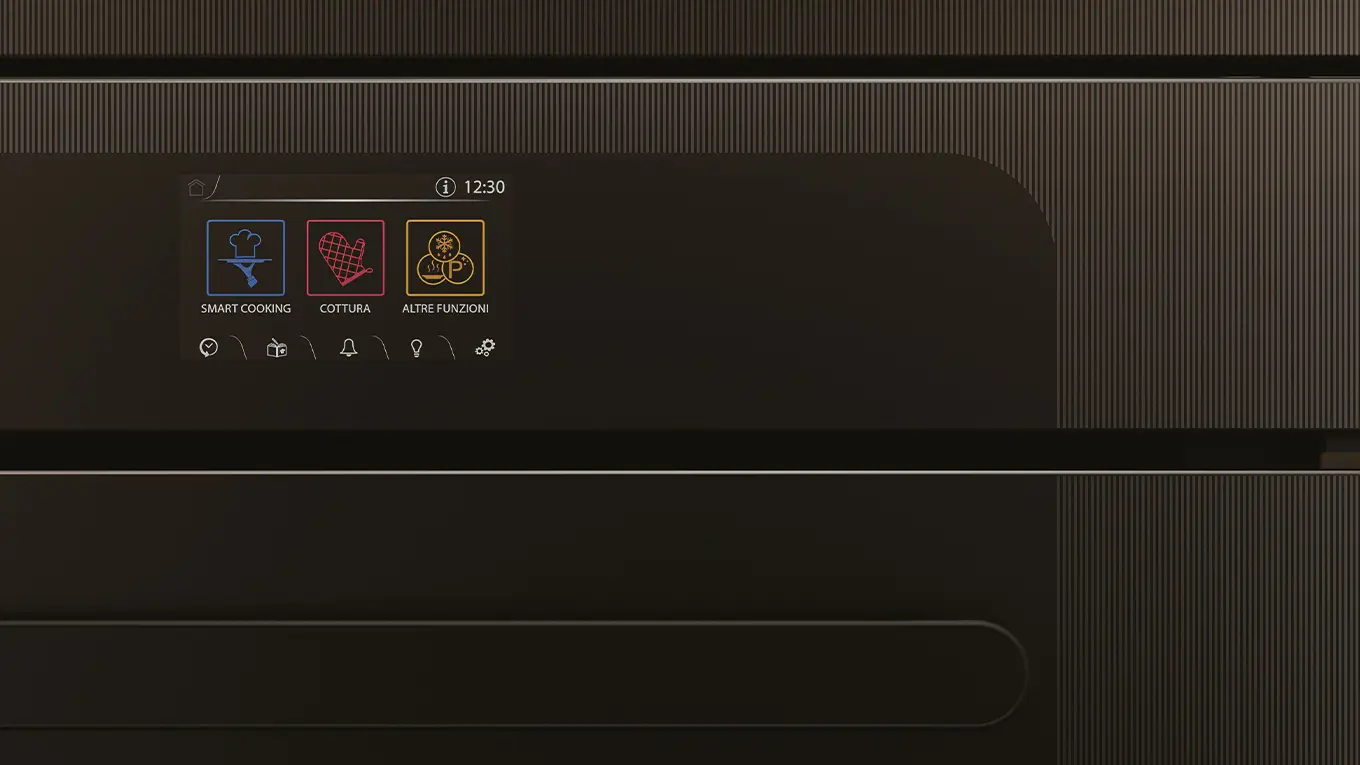 Touch Bedienung am Smeg Musa Backofen