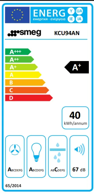 Energy Class A - Full EU energy label