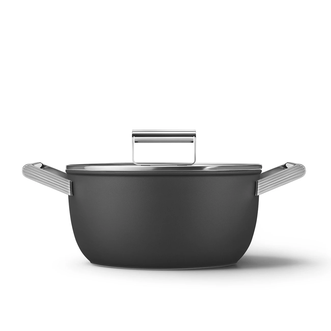 Smeg CSF2412BLM 24cm Schmortopf Schwarz