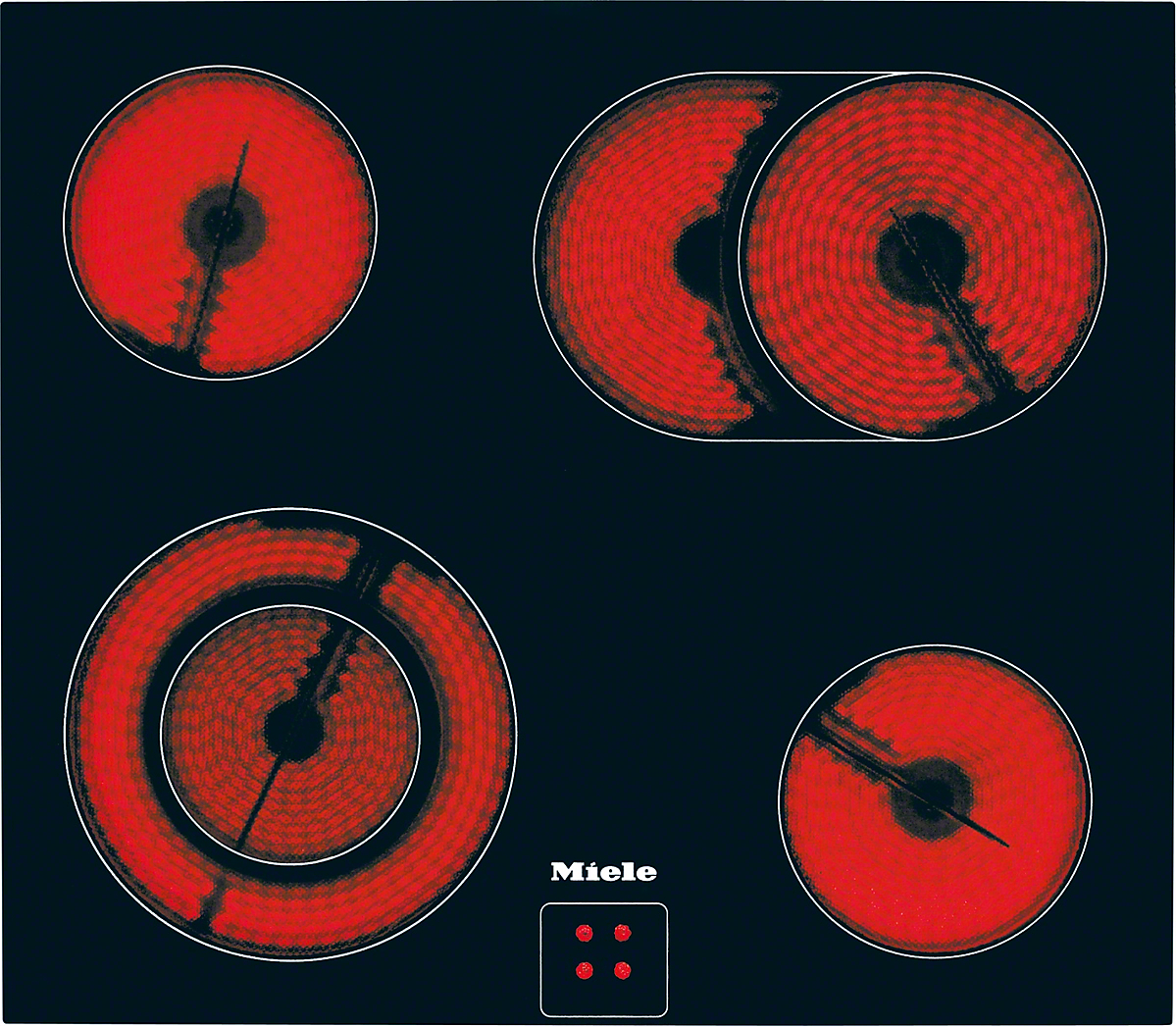 Miele KM 6017 Herdgesteuertes Elektrokochfeld Schwarz