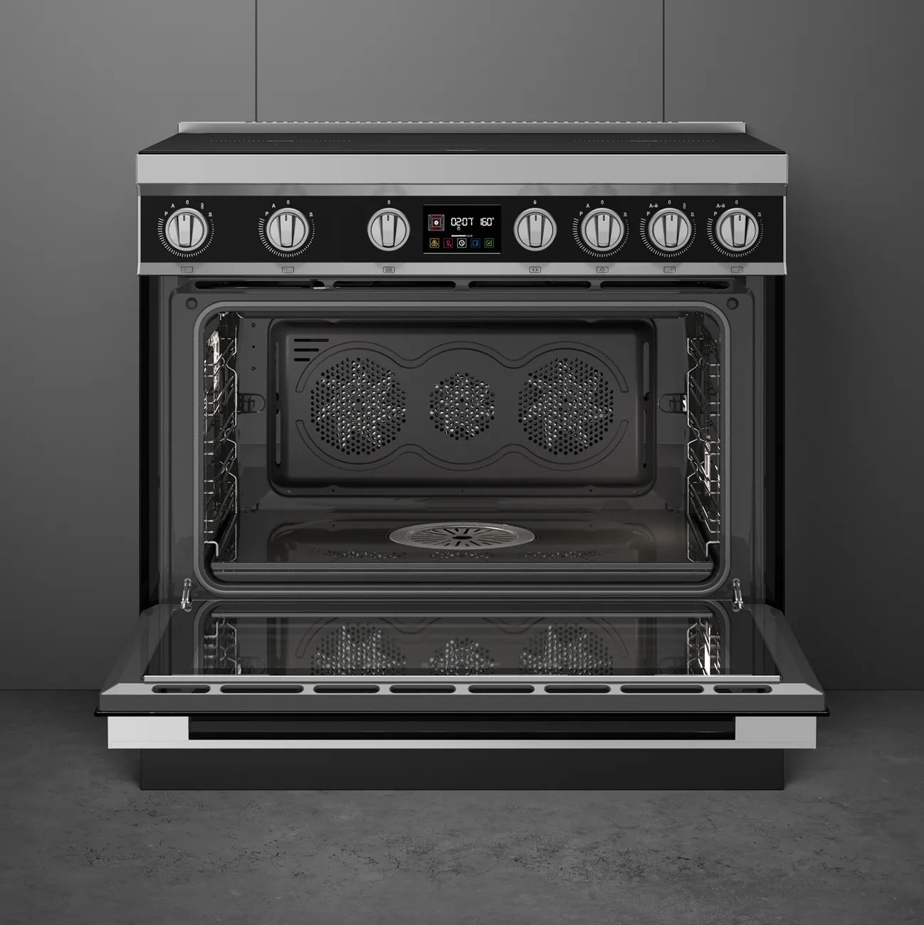 Smeg CPF90I1PBL2 Kochzentrum Schwarz