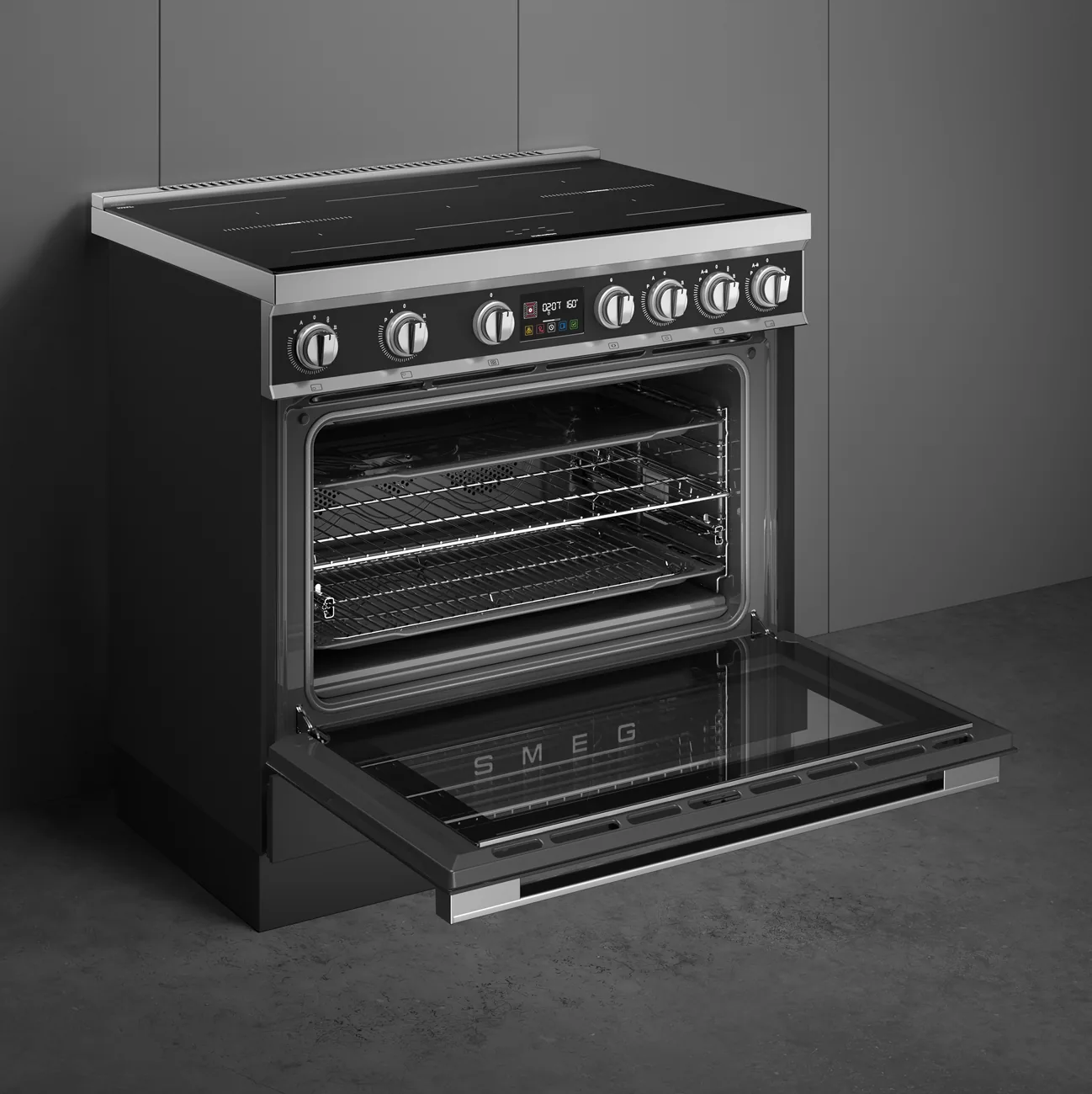 Smeg CPF90I1PAN2 Kochzentrum Anthrazit