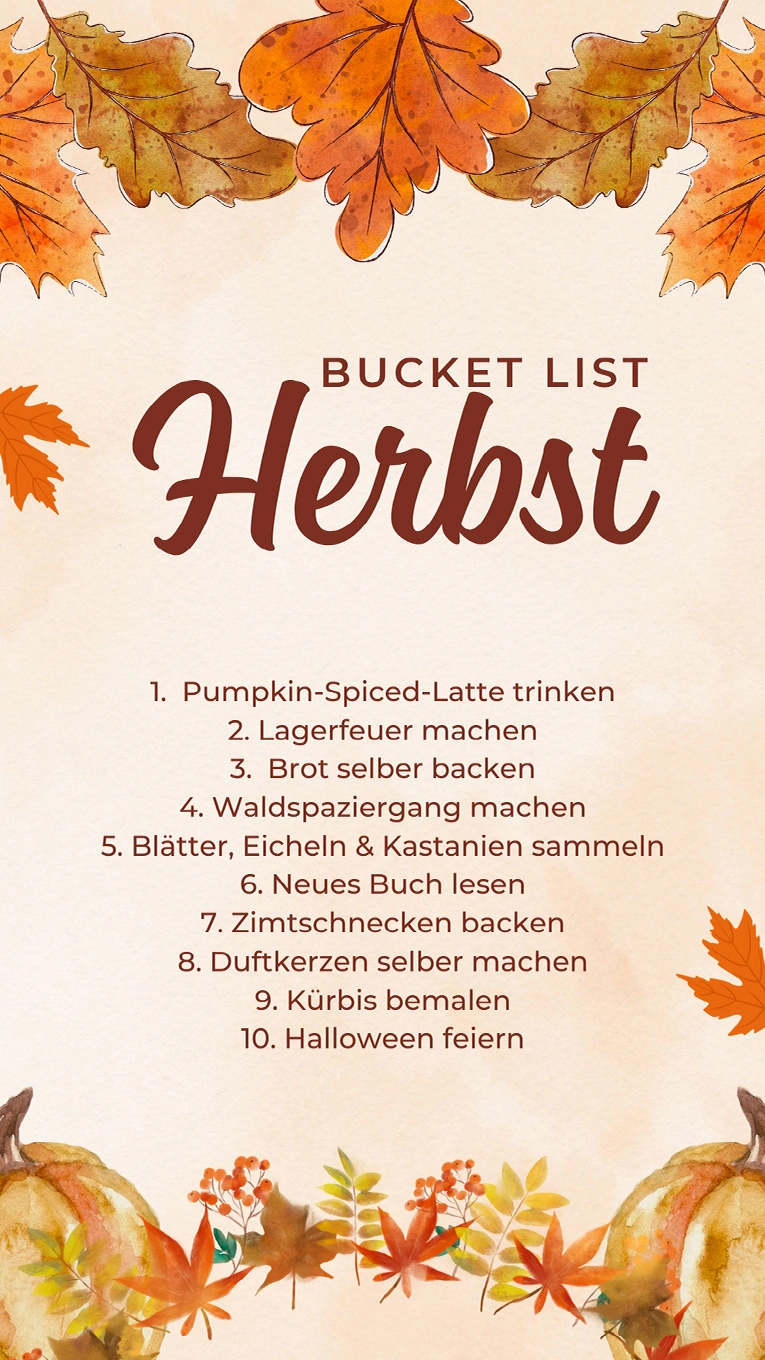 Herbst Bucket list