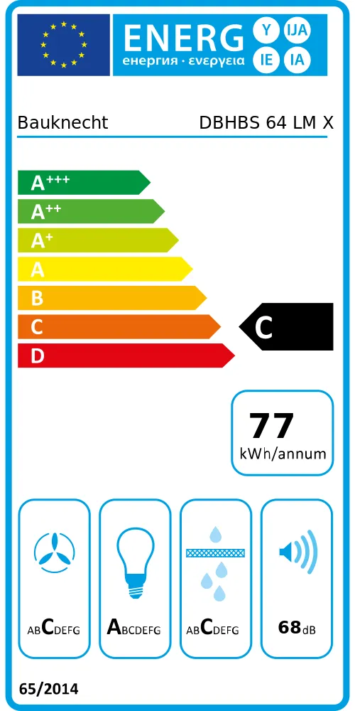 Energieklasse C - Vollständiges EU-Energielabel