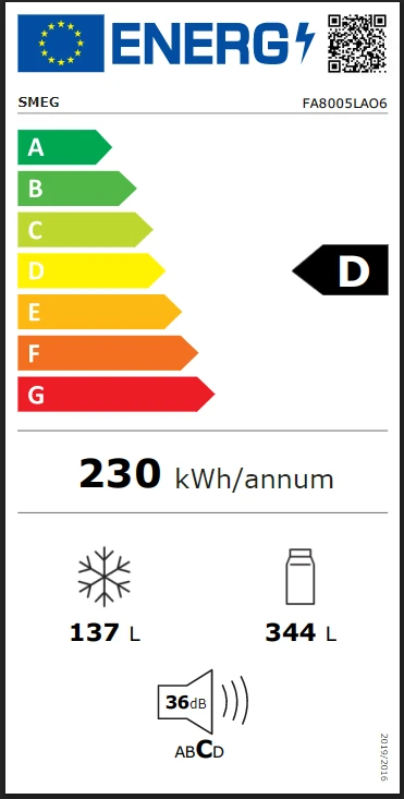 Energieklasse D - Vollständiges EU-Energielabel