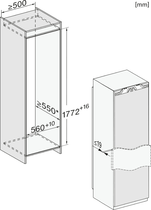 Miele K 7773 D Einbau-Kühlschrank