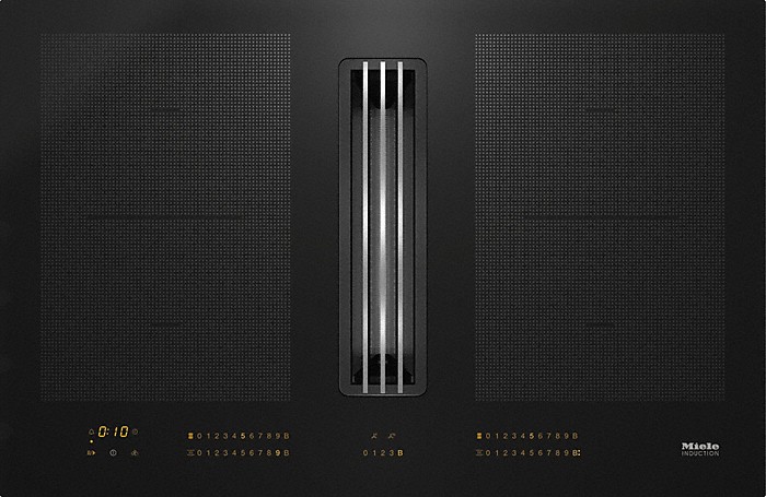 Miele KMDA 7634 FL Induktionskochfeld mit integriertem Wrasenabzug Schwarz