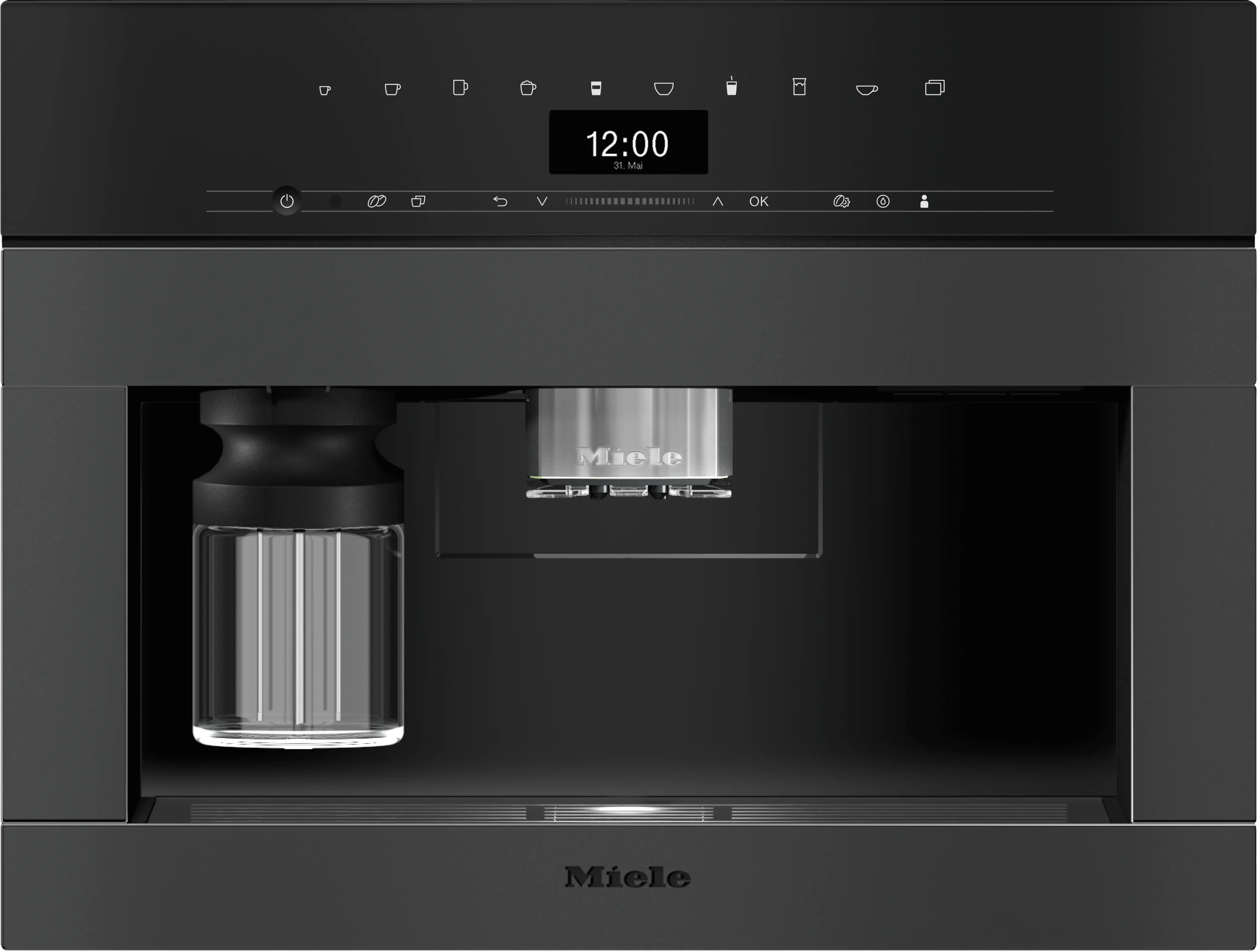 Miele CVA 7440 Einbau-Kaffeevollautomat Obsidianschwarz matt