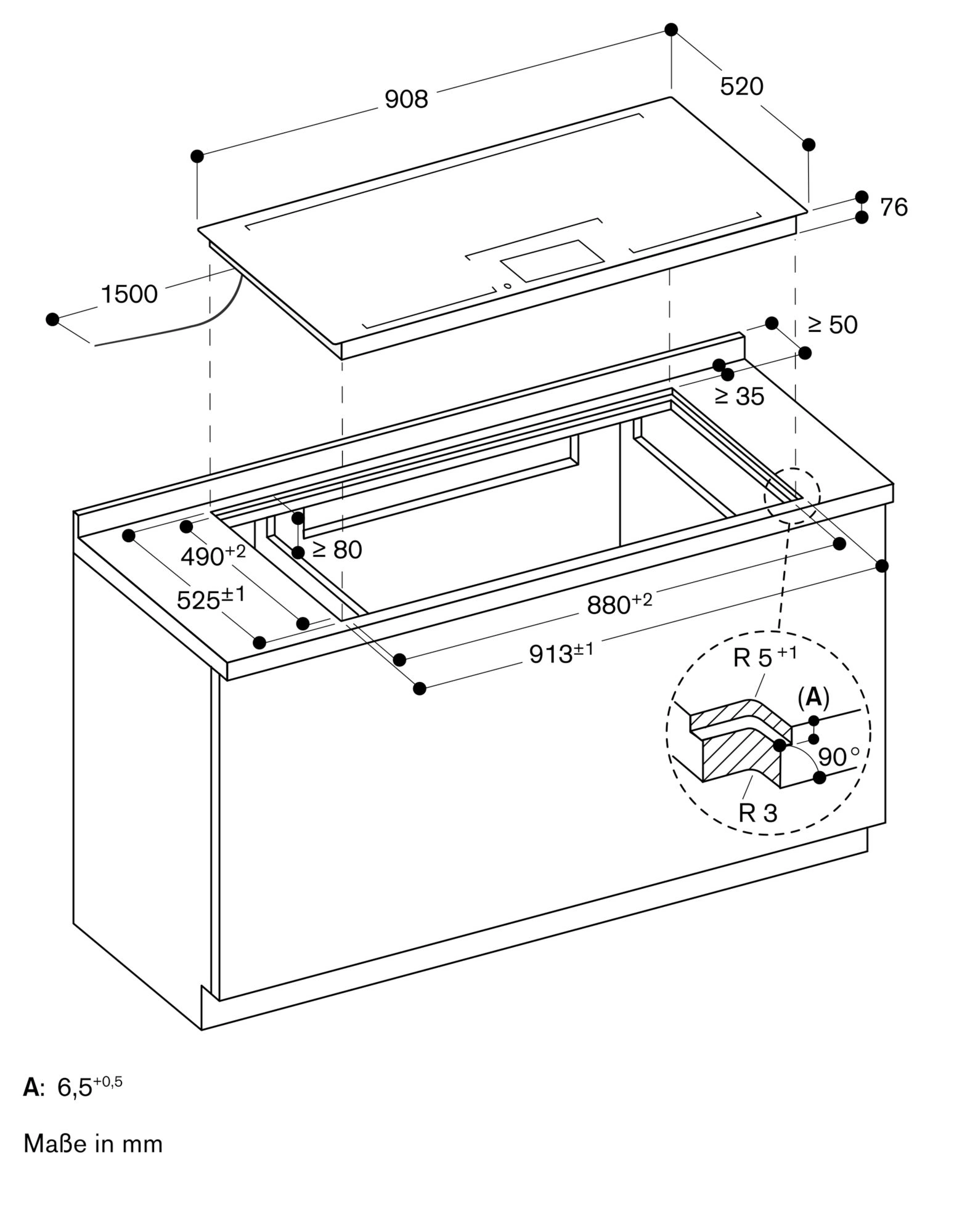 Gaggenau CX492101 Herdunabhängiges Induktionskochfeld 