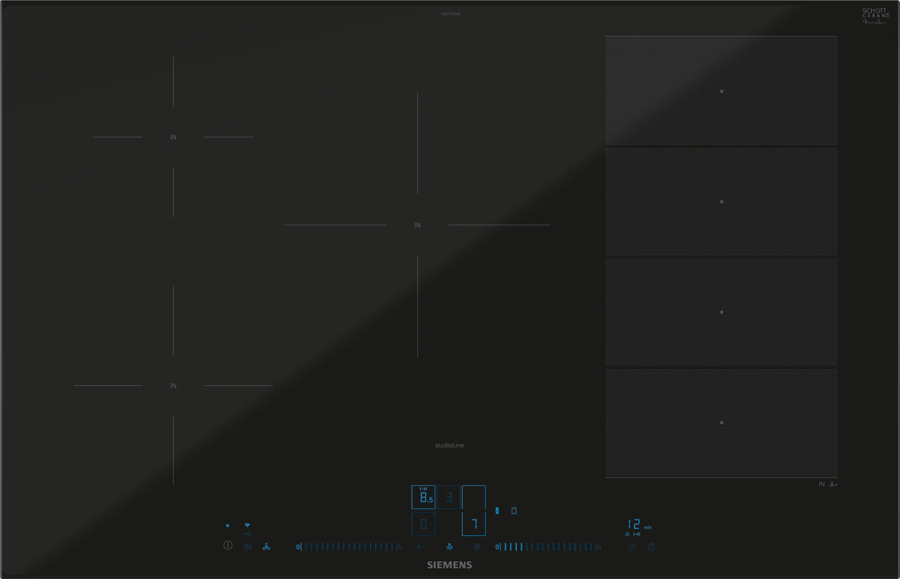 Siemens studioLine EX870NVV6E Einbau-Induktionskochfeld