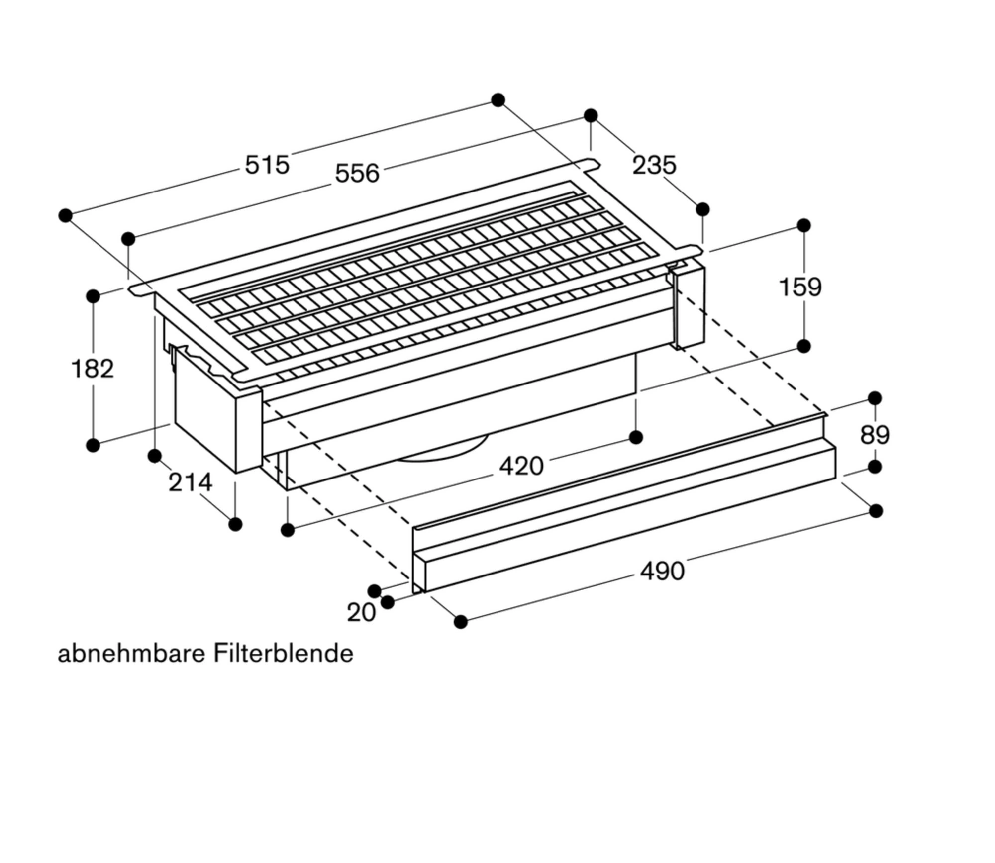 Gaggenau AA211812 Umluftmodul Edelstahl