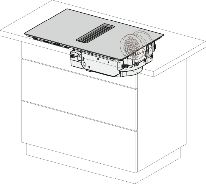 Miele KMDA 7272 FL-U Silence Induktionskochfeld mit integriertem Wrasenabzug Schwarz