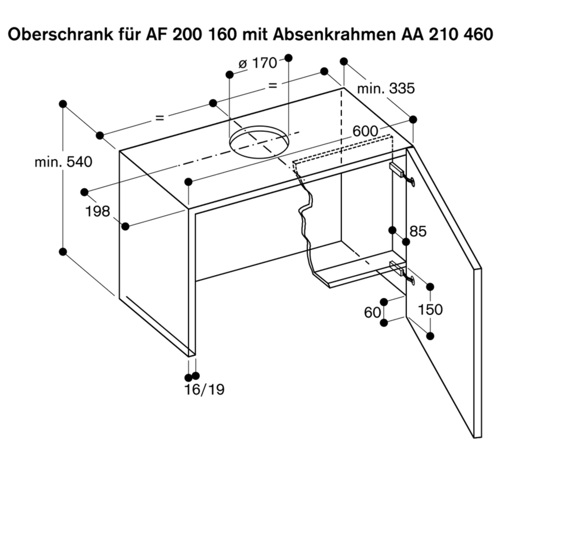 Gaggenau AA210460 Absenkrahmen Gaggenau AA210460 Absenkrahmen