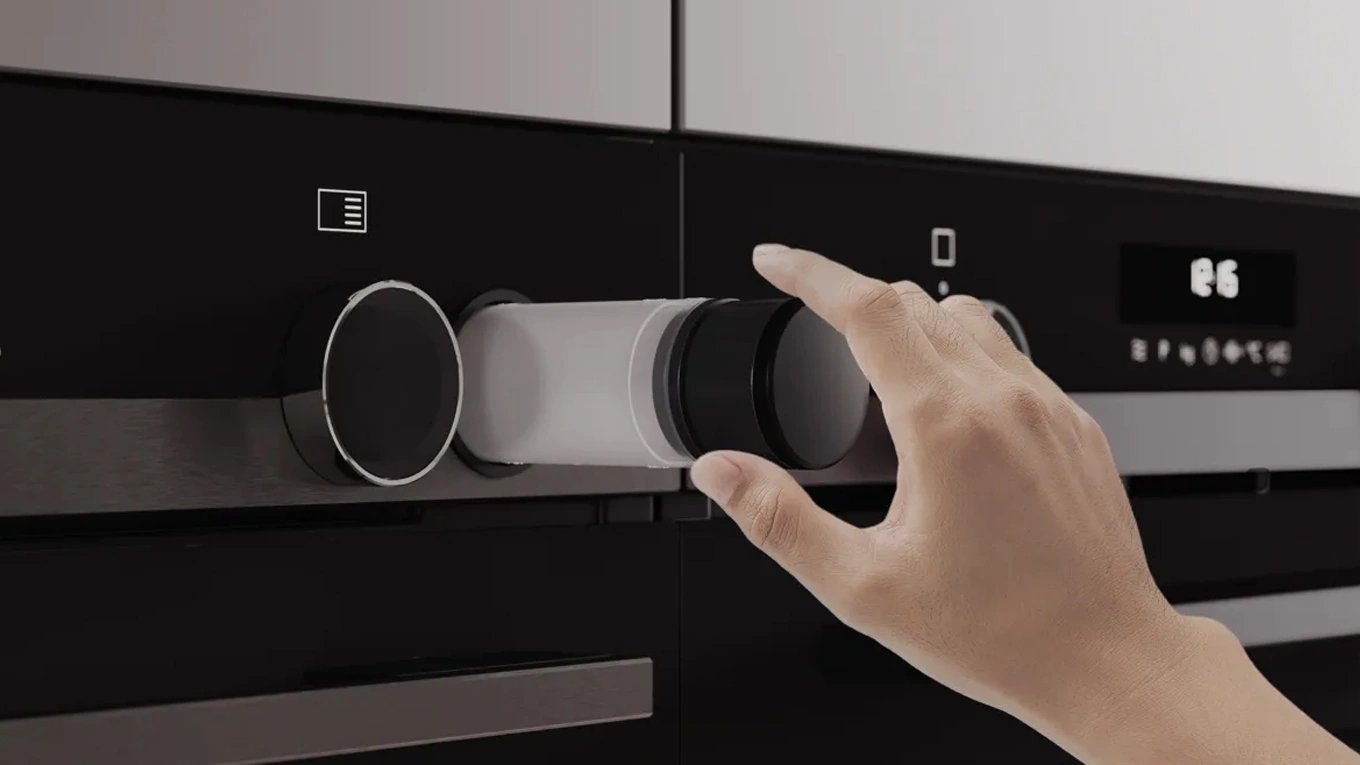 Siemens iQ500 Backofen Dampfunterstützung an der Bedienblende vom Siemens iQ500 Backofen