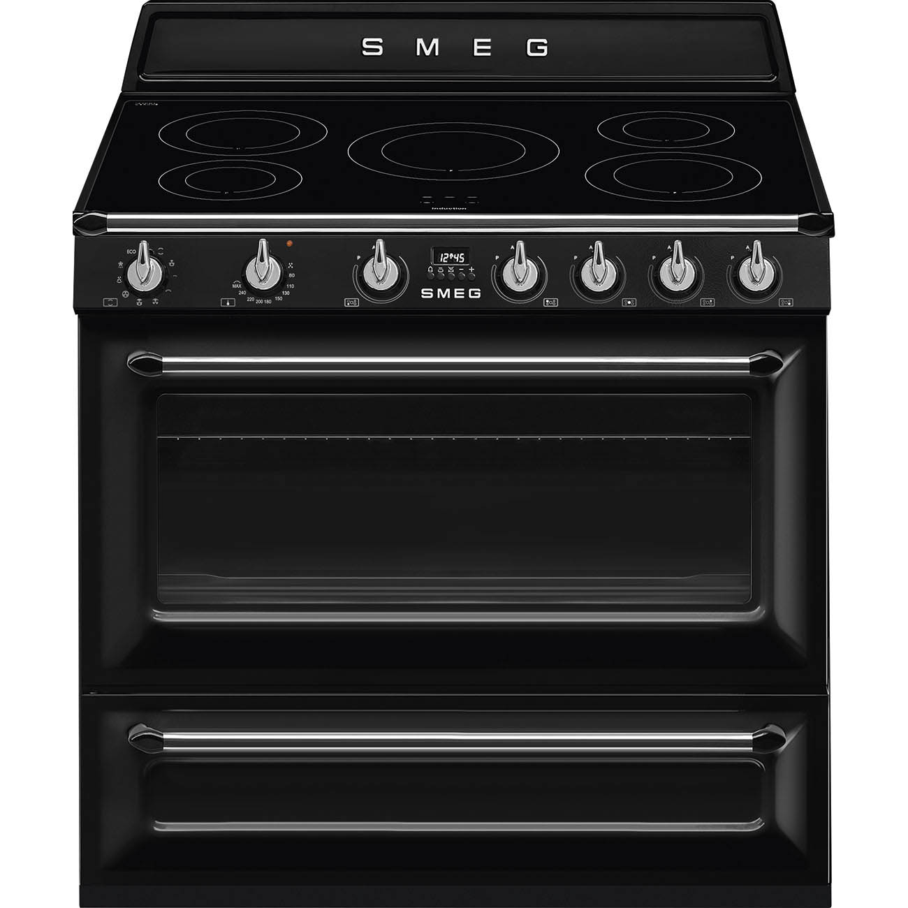 Smeg TR90IBL2 Stand-Herd Schwarz