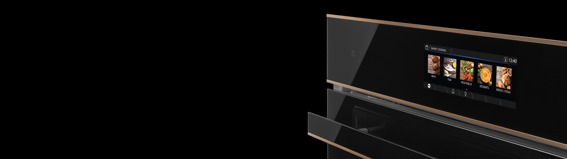 SMEG Geräte Moderne Touch Bedienleiste mit bildern an einem Smeg einbau backofen