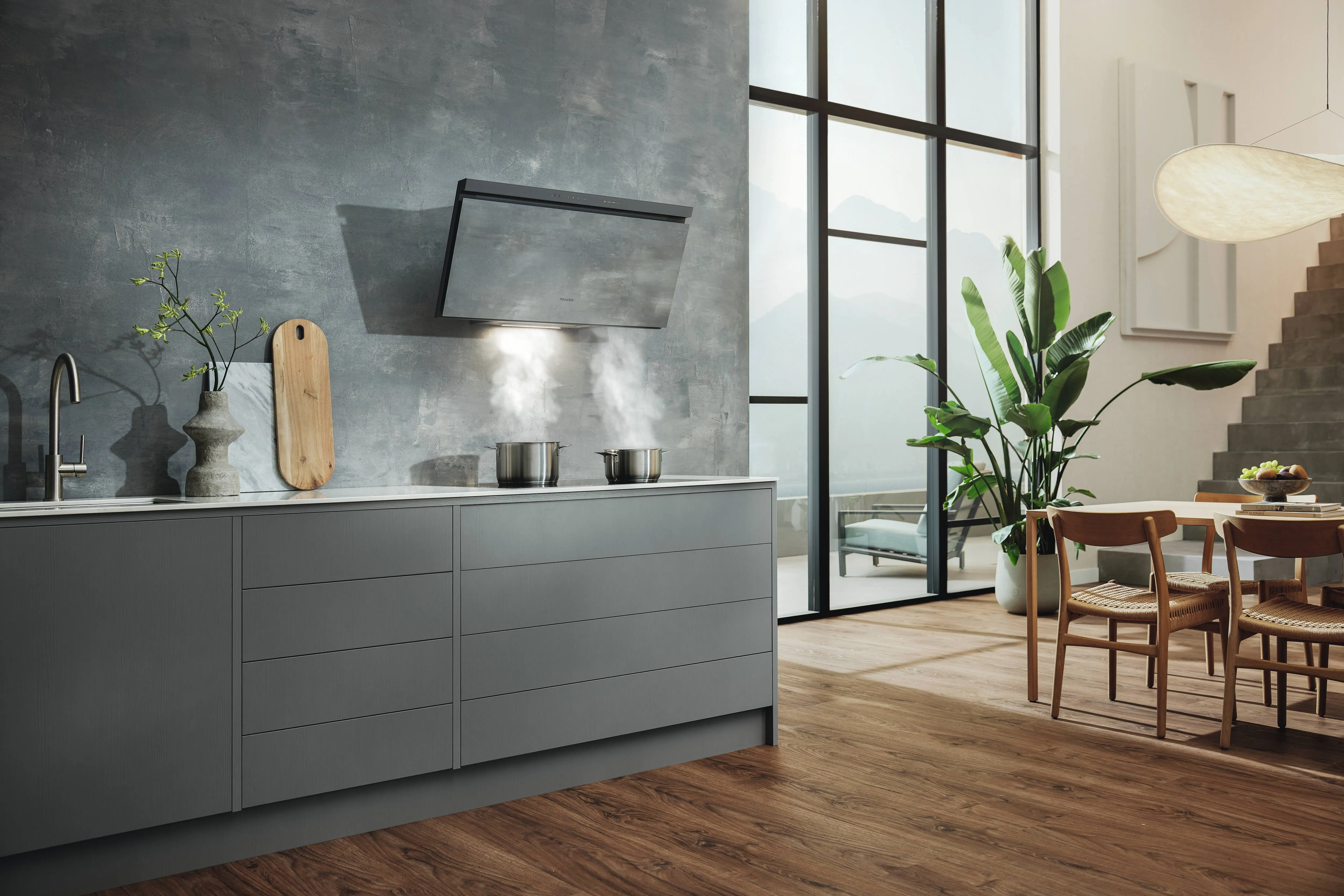 Miele DAH 4970 Sienna Wand-Dunstabzugshaube Concrete-Optic