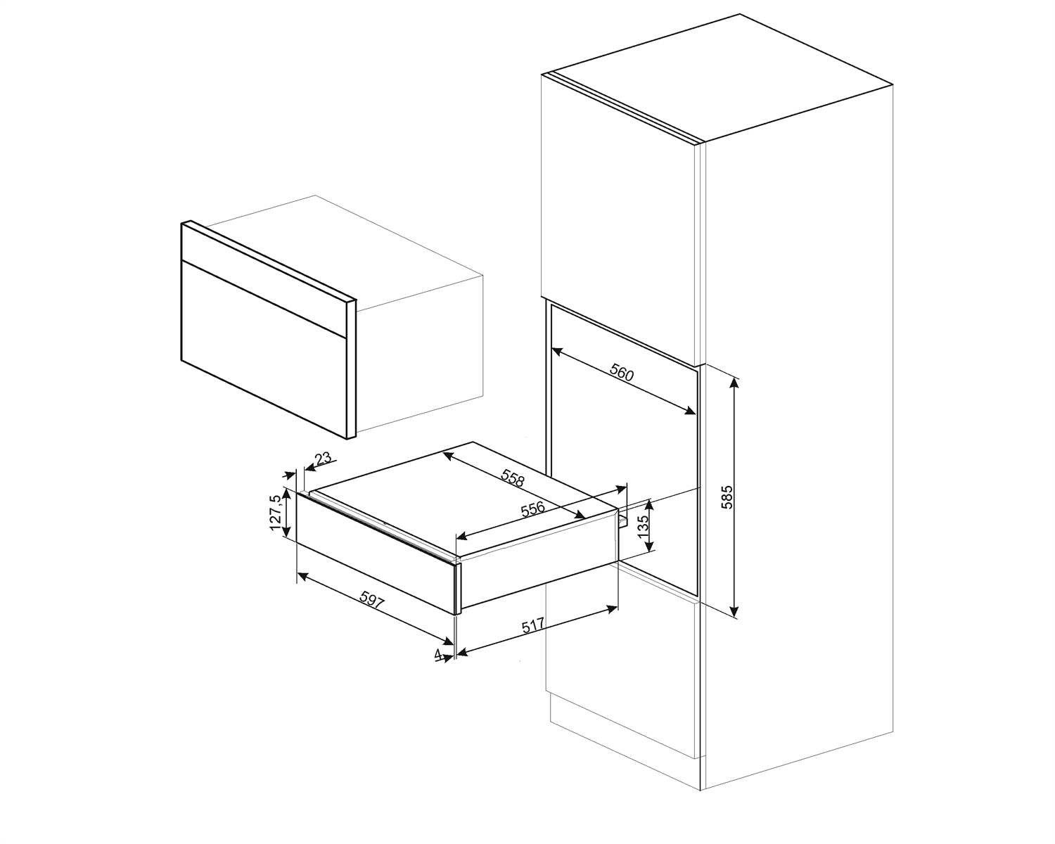 Smeg CPR315X Einbau-Wärmeschublade Edelstahl