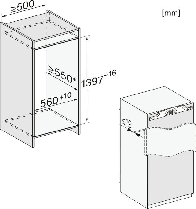 Miele FNS 7470 D Einbau-Gefrierschrank