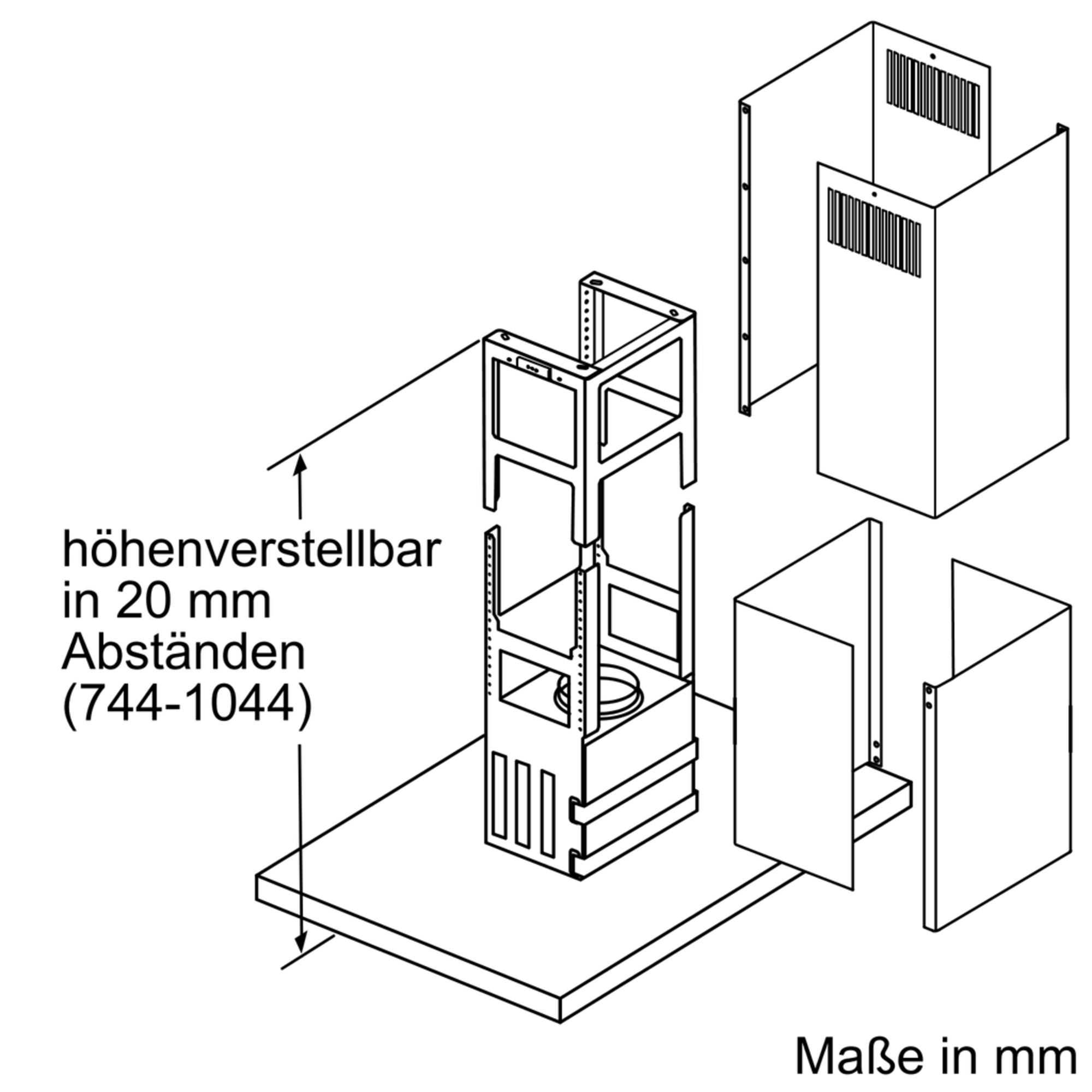 Siemens LF91BUV55 Insel-Dunstabzugshaube Edelstahl