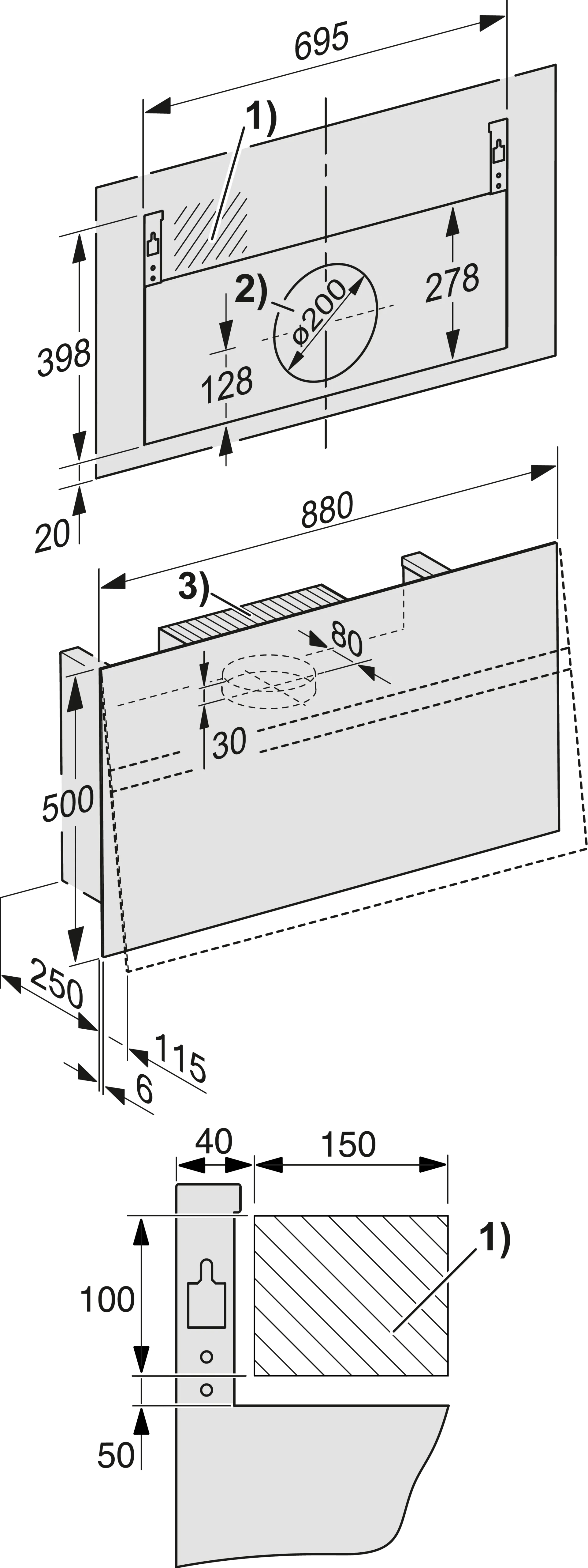 Miele DA 9299 W Wand-Dunstabzugshaube Blackboard